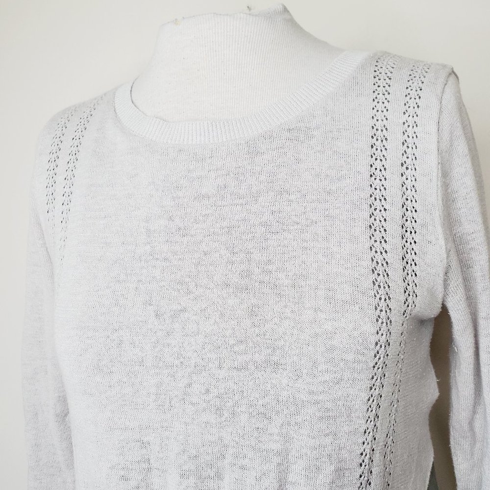 ANTHRO YELLOW BIRD Layered Ruffle Linen Sweater - Picture 5 of 9